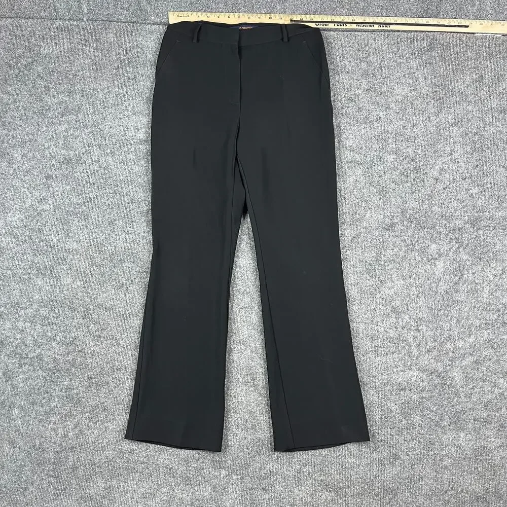 Louis Vuitton Uniform Pants Womens‎ Size 36 Black Straight Leg Dress Designer